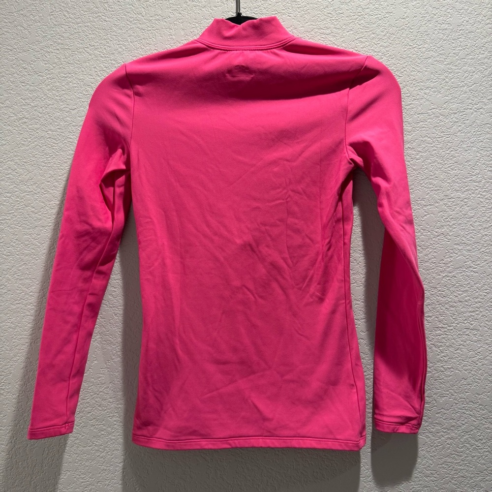 Under Armour Hot Pink Long Sleeve Mock Neck Top - Picture 2 of 6